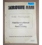 ROWE AMI R-85 Jukebox FIELD SERVICE MANUAL & PARTS CATALOG #1083 for sale 