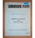 ROWE AMI R-85 Jukebox FIELD SERVICE MANUAL and PARTS CATALOG #1041 for sale 