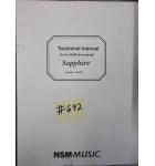 SAPPHIRE Jukebox Machine Technical Manual #692 for sale  