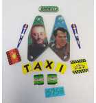 SEGA GODZILLA Pinball Machine Game SLINGSHOT PLASTIC SET, PLASTIC & DECALS #5758