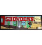 SHOWDOWN SALOON Arcade Machine Game Overhead Marquee Header for sale #H106 by EXIDY 