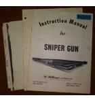 SNIPER GUN Arcade Machine Game INSTRUCTION MANUAL, CATALOG SUPPLEMENT "K-K" & SCHEMATIC #1254 for sale