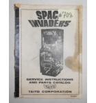 SPACE INVADERS Arcade Machine Game Service Instructions & Parts Catalog #708 for sale 