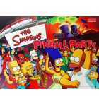 Clone of STERN THE SIMPSONS PINBALL PARTY Pinball Machine Game Translite Backbox Artwork #830-5277-00 for sale 