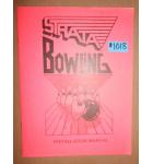 STRATA BOWLING Arcade Machine Game INSTALLATION MANUAL #1018 for sale  
