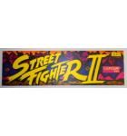 STREET FIGHTER II Arcade Machine Game Overhead Header GLASS for sale #B83 by CAPCOM  