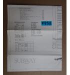 SUBWAY Pinball Machine Game SCHEMATIC #938 for sale  