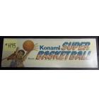 SUPER BASKETBALL Arcade Machine Game Overhead Marquee Header for sale #H93 by KONAMI  