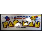 SUPER PAC-MAN PACMAN Arcade Machine Game Overhead Marquee Header #G45 for sale 