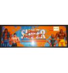 SUPER STREET FIGHTER II THE NEW CHALLENGERS Arcade Machine Game Overhead Header for sale by CAPCOM 