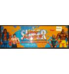 SUPER STREET FIGHTER II THE NEW CHALLENGERS Arcade Machine Game Overhead Header for sale by CAPCOM  