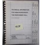 THE PERFORMER WALL Jukebox Machine Technical Information Manual #698 for sale  