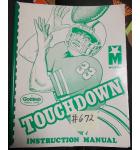 TOUCHDOWN Pinball Machine Game Instruction Manual #672 for sale - GOTTLIEB