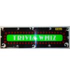 TRIVIA WHIZ Arcade Machine Game Overhead Header PLEXIGLASS for sale #W62 by MERIT INDUSTRIES 1985