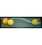 VS. TENNIS Arcade Machine Game Overhead Header GLASS for sale #X26