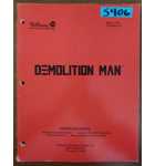 WILLIAMS DEMOLITION MAN Pinball Machine Game Operations Manual #5406 for sale
