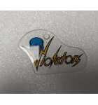 WILLIAMS ROLLERGAMES Original Pinball Machine Promotional Key Fob Keychain Plastic 'VIOLATORS' for sale  