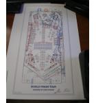WORLD POKER TOUR Pinball Machine Game Autocad Blueprint Artwork #11/300 Signed by Designer, Steve Ritchie  