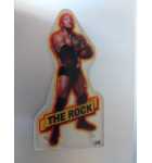 WRESTLEMANIA Original Pinball Machine Promotional Key Fob Keychain Plastic 'The Rock' for sale 