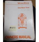 WURLITZER ONE MORE TIME Jukebox OWNER'S MANUAL #657 for sale  