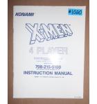 X-MEN 4 PLAYER Arcade Machine Game INSTRUCTION MANUAL #1020 for sale  