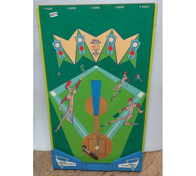 1972 MIDWAY FLASH BASEBALL Pitch-and-Bat pinball machine (0073)