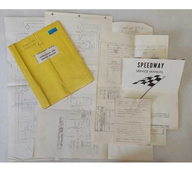 AMERICAN MACHINE AMERICAN SPEEDWAY Arcade Game Instruction & Service Manual & Schematics #6280  