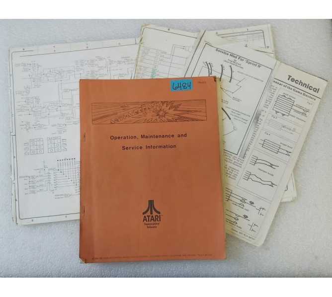 ATARI ANTI-AIRCRAFT Arcade Game Operation, Maintenance & Service Information Manual , Schematics & Misc. #6484 