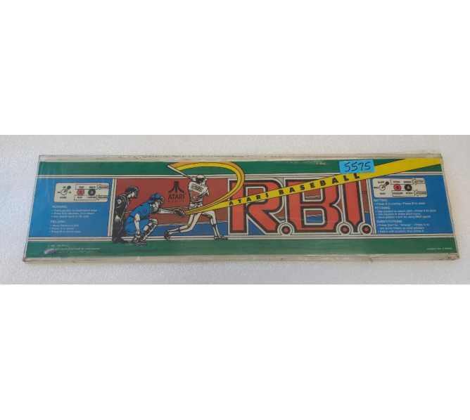 ATARI BASEBALL Arcade Game Machine HEADER with PLEXIGLASS #5575 for sale 