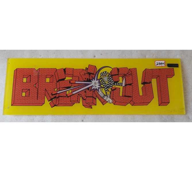 ATARI BREAKOUT Arcade Game PLEXIGLASS Marquee Header (2334)