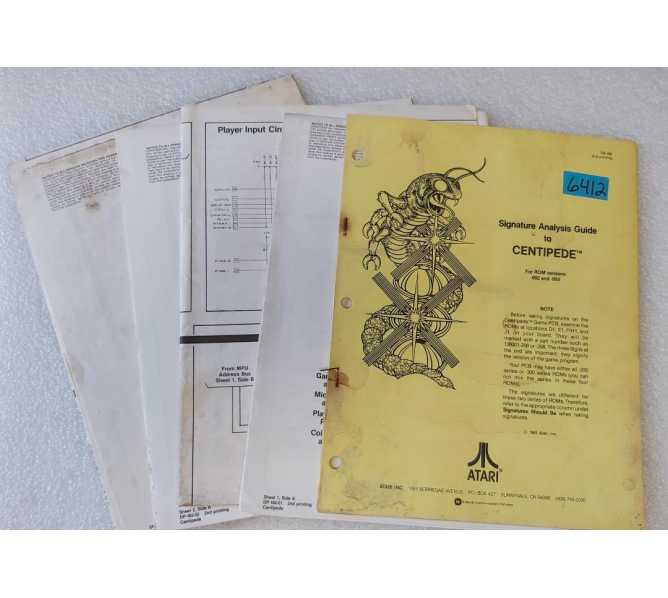 ATARI CENTIPEDE Arcade Machine OPERATION, MAINTENANCE and SERVICE Manual - DRAWING PACKAGE #6412 