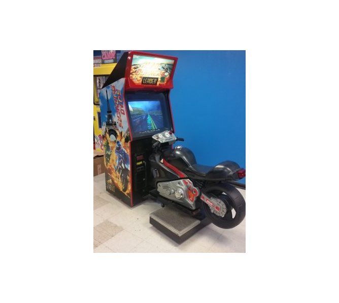 ATARI ROAD BURNERS Sit Down Motorcycle Arcade Driving Games (2 Linked) 27" LCD Monitors for sale 