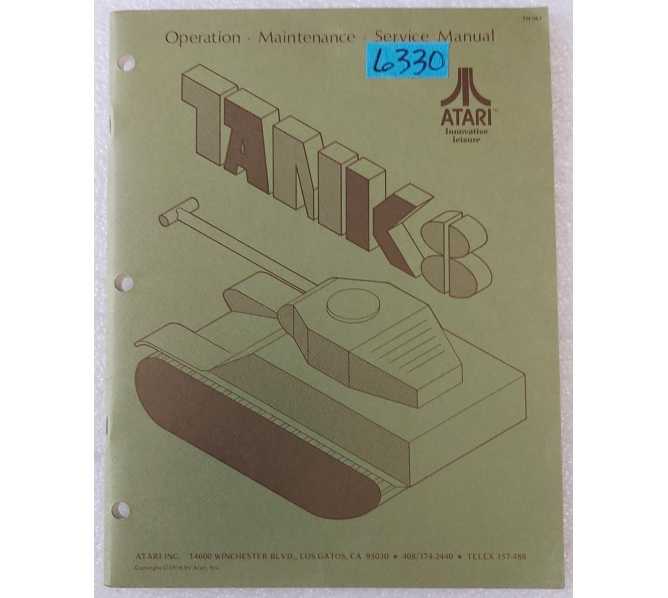 ATARI TANK 8 Arcade Game Operations, Maintenance & Service Manual #6330  