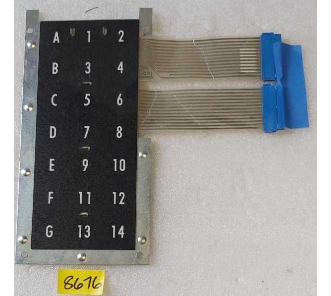 AUTOMATIC PRODUCTS 4000, 4500, 4600, 5000, 5500 Snack Key Pad Selection Membrane #8676 