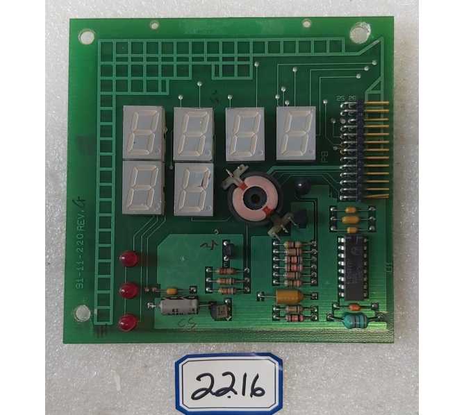 AUTOMATIC PRODUCTS AP7000 Vending Machine DISPLAY Board #91-11-220 (2216)
