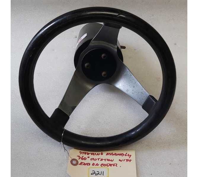 Arcade Game 360° ROTATION STEERING Assembly w END ENCODER - 10½ Inch (2211)
