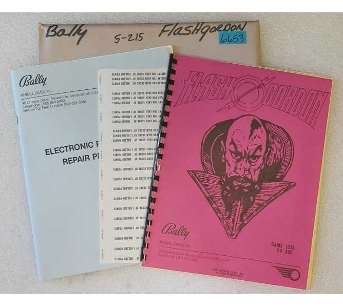 BALLY FLASH GORDON Pinball Machine MANUAL & MISC. #6653 - FREE SHIPPING