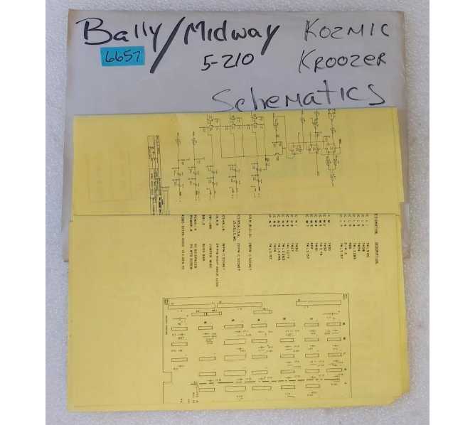 BALLY KOZMIC KROOZER Arcade Game SCHEMATICS #6657