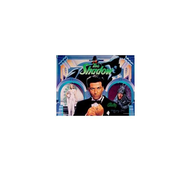 BALLY THE SHADOW Pinball Machine Translite #31-1357-50032 (2493) 