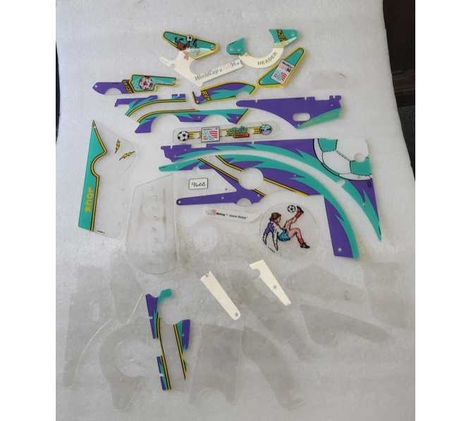 BALLY WORLD CUP SOCCER Pinball Machine INCOMPLETE PLASTIC Set #9608 