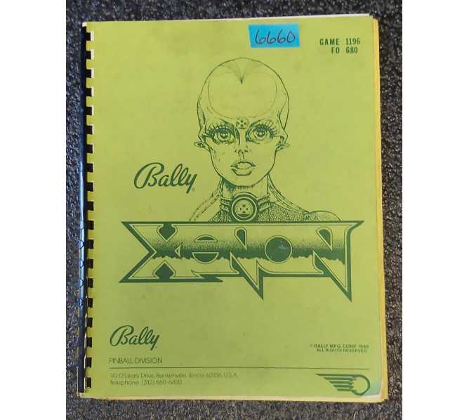 BALLY XENON Pinball Machine MANUAL #6660