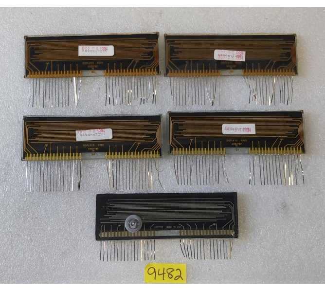 BALLY, STERN, WILLIAMS Pinball Machine 6 Digit AlphaNumeric Gas Discharge Display Glass #9482 