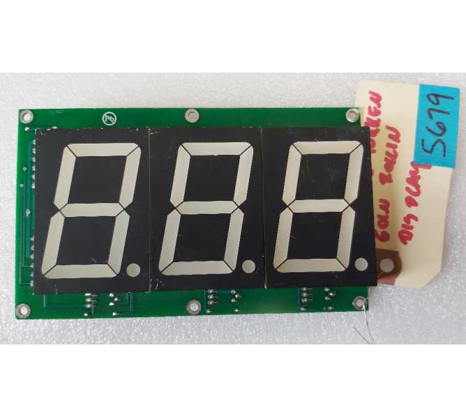 BAY TEK SMOKIN TOKEN / GOIN ROLLIN Arcade Game DISPLAY Board #5679 