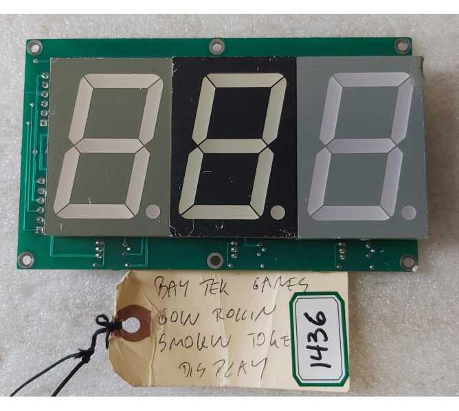 BAYTEK GOIN ROLLIN, SMOKIN TOKEN Arcade Game DISPLAY Board (1436) 