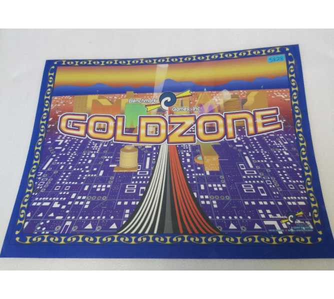 BENCHMARK GAMES GOLD ZONE Arcade Machine Game Flexible Marquee Header Artwork #5828 for sale