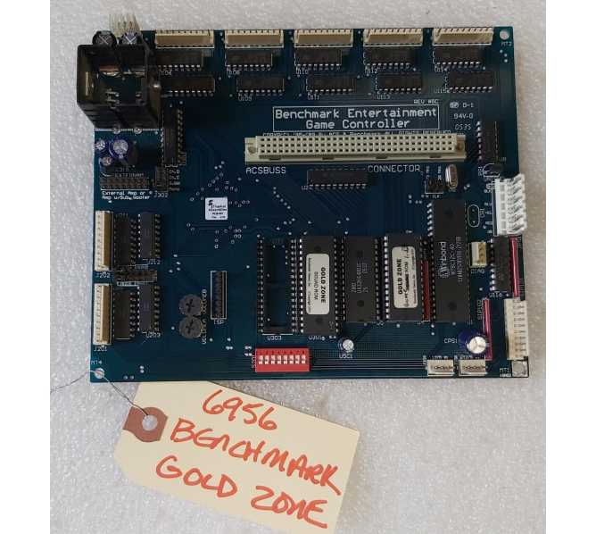 BENCHMARK GOLD ZONE Redemption Arcade Machine Game PCB Printed Circuit MAIN CONTROL Board #6956  