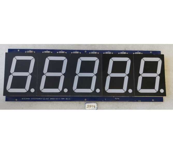 BENCHMARK Redemption Arcade Game LARGE DIGIT DISPLAY Board (2594)