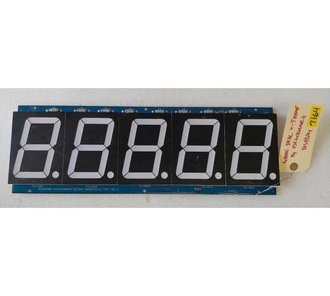 BENCHMARK WHEEL DEAL / XTREME Redemption Game 5 DIGIT SCOREBOARD DISPLAY Board #7164