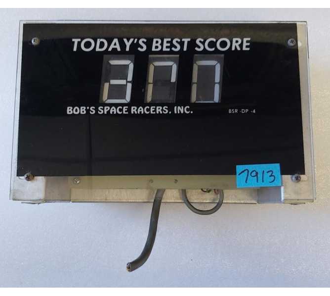 BOB'S SPACE RACERS Arcade Game SCORE DISPLAY ASSEMBLY #BSR-DP-4 (7913) 