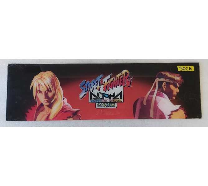  CAPCOM STREET FIGHTER ALPHA WARRIORS DREAMS Arcade Game PLEXIGLASS Header PLEXIGLASS (5026) 